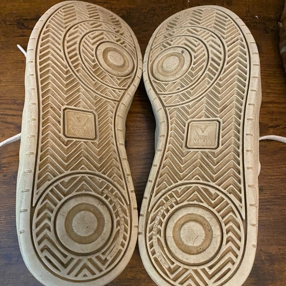 Veja V-10 Leather Sneakers White/Blue, Men's Size 8 - Picture 7 of 8